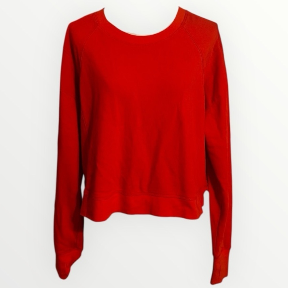 SWEATY BETTY Orange Crop Cropped Short Sweatshirt Top Casual Workout Walking M